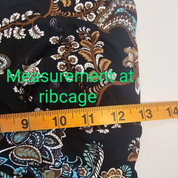 NWT LASCANA PAISLEY‎ HALTER DRESS BLACK/MULTICOLOR  STRETCH TIE NECK US SZ 2 - Picture 9 of 9